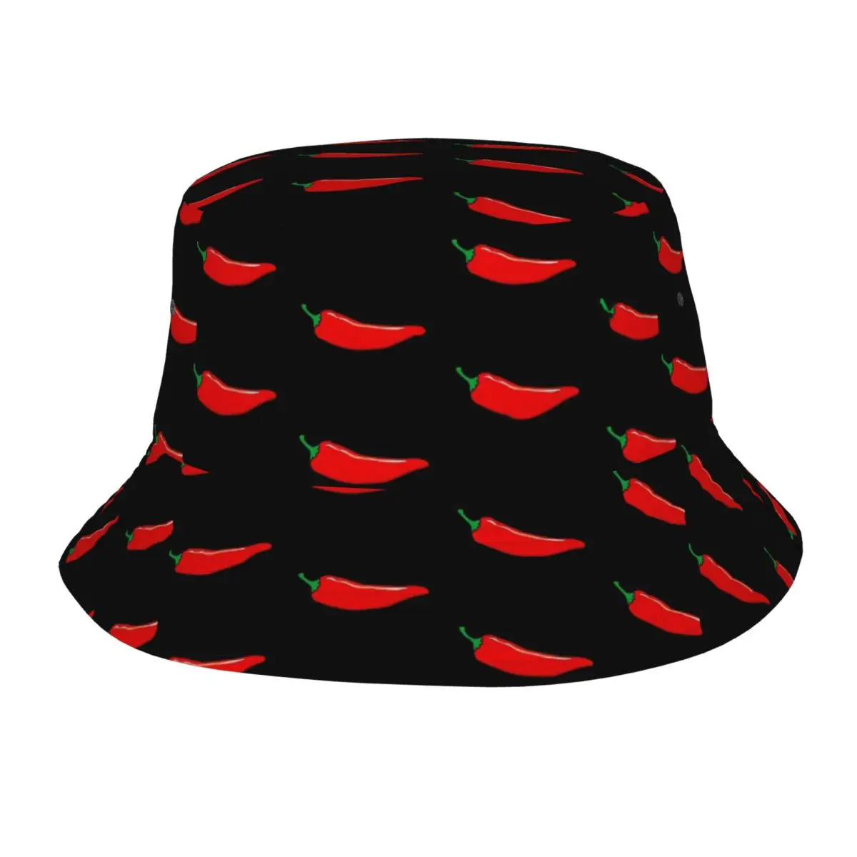 Chilli Pepper Bucket Hat Summer Red Food Funny Fisherman Hats For Couple Foldable Beach Travel Caps Harajuku Graphic Sun Hats