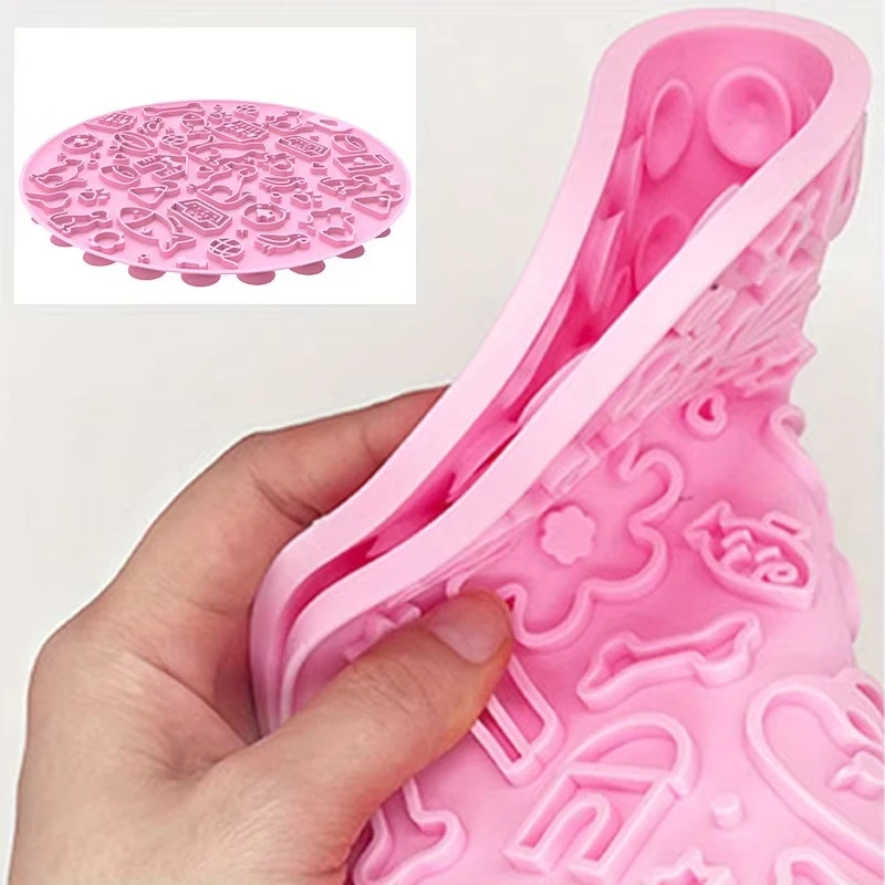 Pet Feeding Mat Silicone Dog Licking Pad Square Dogie Feeding Training Pad for Dry-wet Food Dog Feeder Pet Mat Water Feeding Mat - view 5