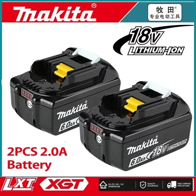 Makita Latest Upgraded BL1860 Rechargeable Battery 18 V 6.0A Lithium for Makita 18V Battery BL1840 BL1850 BL1830 BL1860B LXT 400