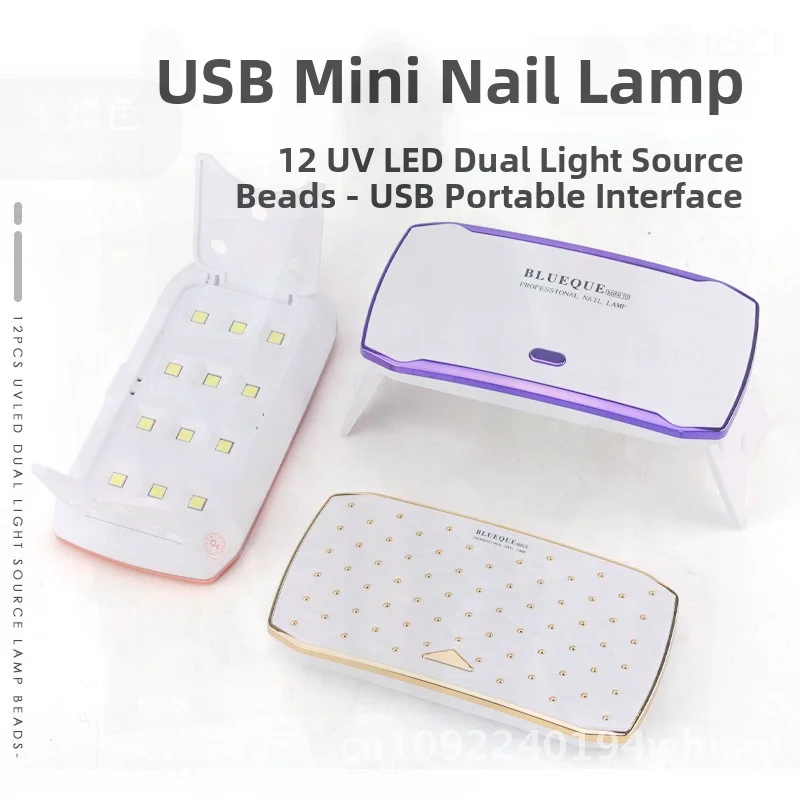 Mini lampe à ongles Portable 36W, photothérapie, pliable, lumière de cuisson des ongles, pour le polissage des ongles, Options multicolores disponibles