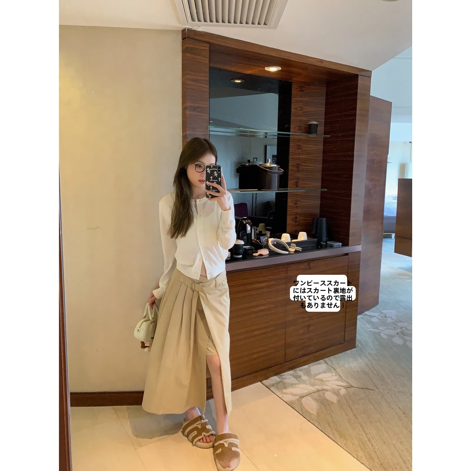 

Цельная юбка-миди цвета хаки FANCHOU, осенняя новинка, американский дизайн, дышащая, приятная для кожи хлопковая юбка трапециевидной формы для женщин