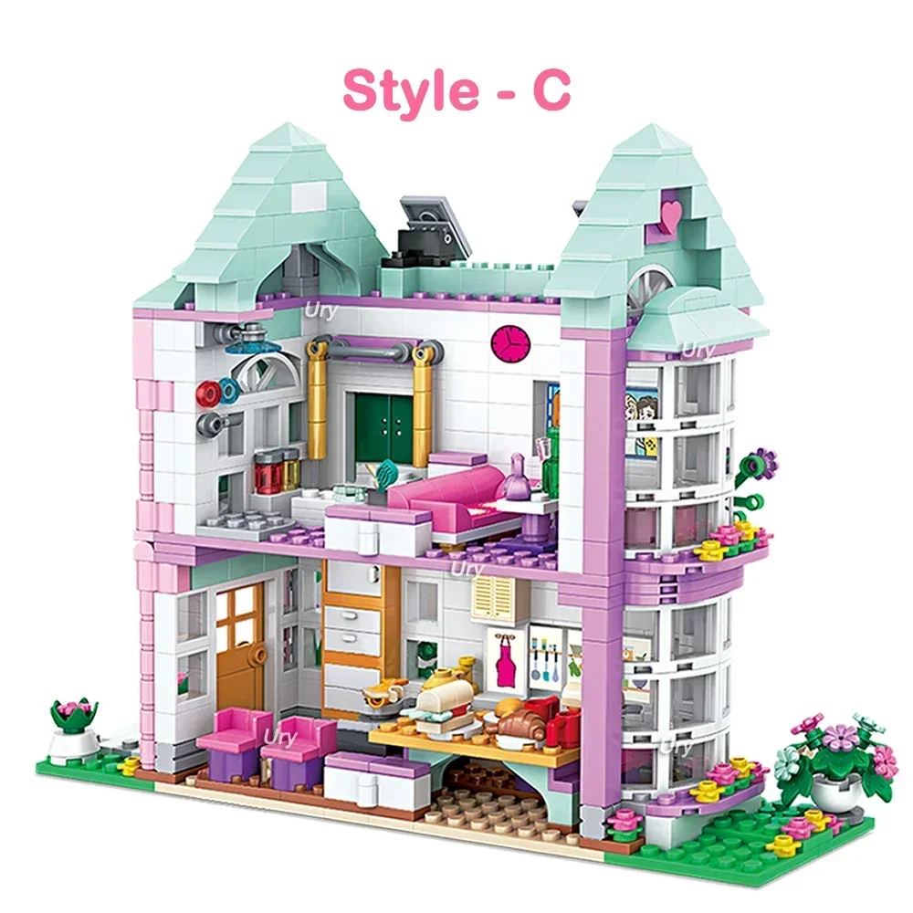 Fairy Tale Flower House MOC Architecture Building Bricks STEM Educational Learning Toys Kit Creative Construction Kids Gift