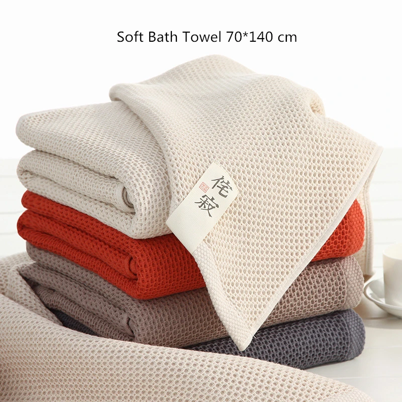 Honeycomb Soft Face Towels Bathroom Men Women Absorbent Adult Towel Set Waffle Hand Facial Towels Solid Color Asian Zen Style