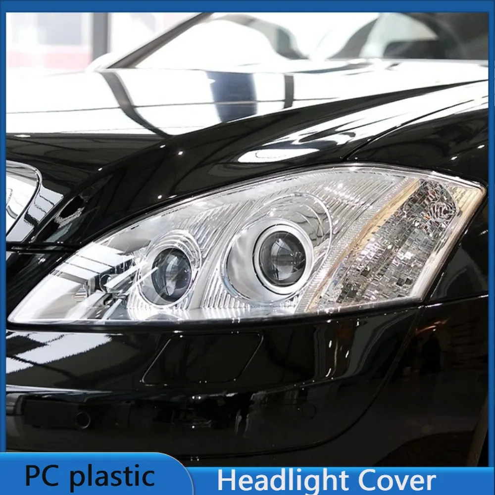 For Mercedes Benz S class W221 2006-2009 Front Headlight Cover Transparent Lampshade Headlamp Lens Shell Body Kit Accessories