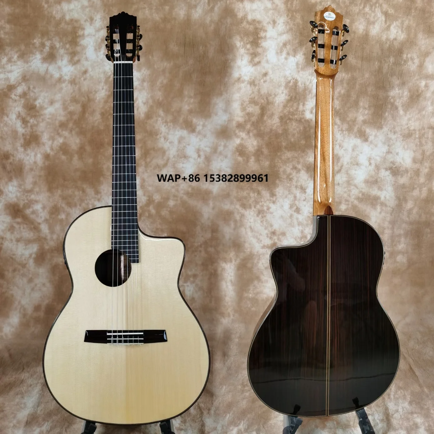 

39 Inch Overstep Solid Wood Classical Guitar with Pickup , Wood Guitar, Guitarra