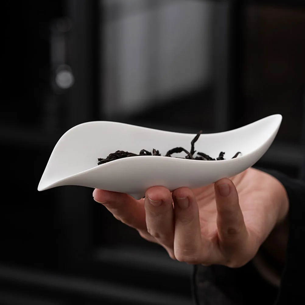 

1Set Tea Scoop Set Ceramic Loose Tea Leaf Shovel Multi-Function Portable Smooth Edges Home Supply Decorative Gift