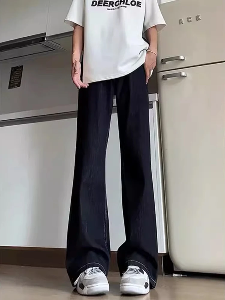 

Оригинальные джинсовые мужские джинсы Bla с высокой талией, прямые брюки, против морщин, износостойкие повседневные винтажные длинные брюки для отдыха