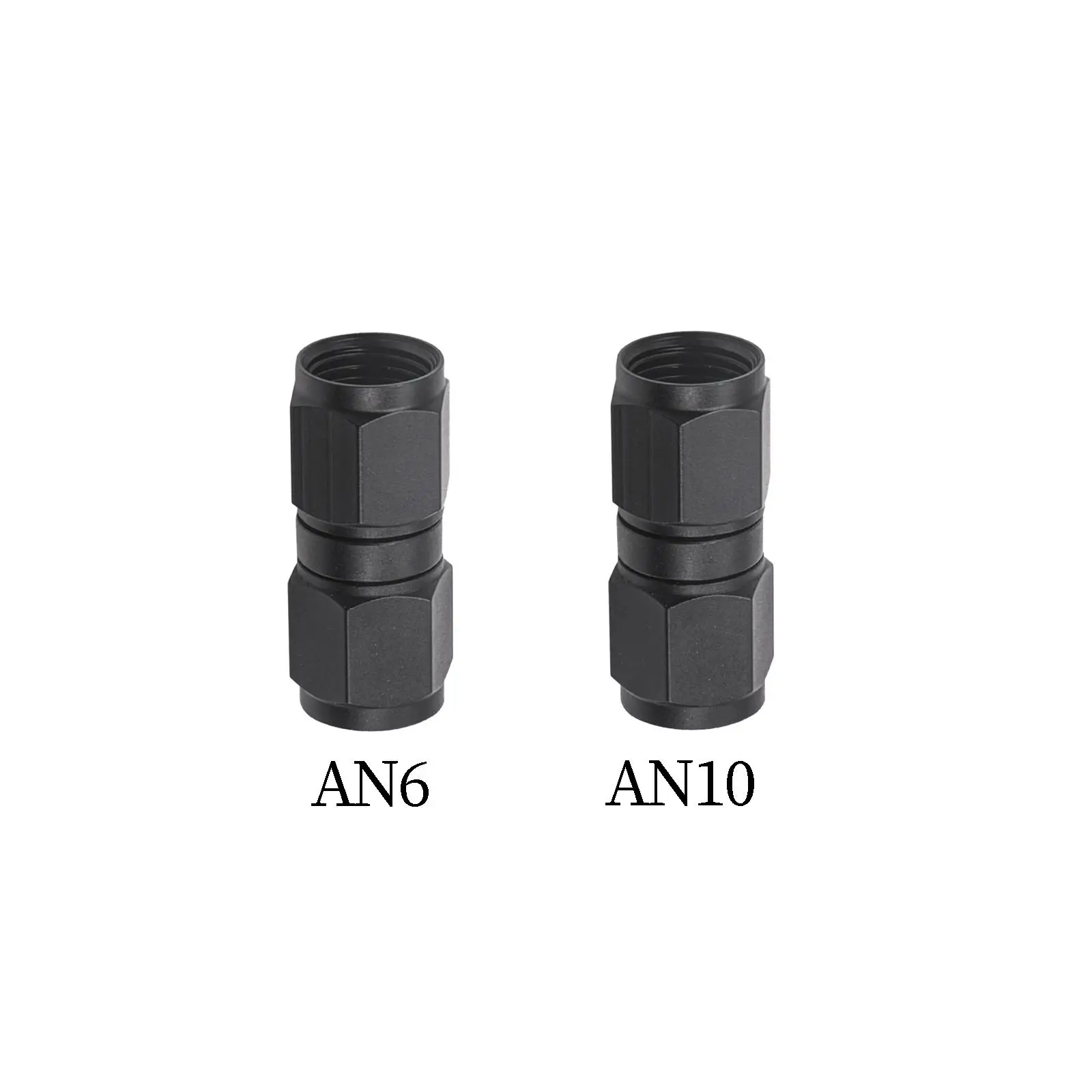 Female Straight Swivel Coupler Black Anodized Fuel Line Fitting Adapter High Performance Replace Parts Easily to Install