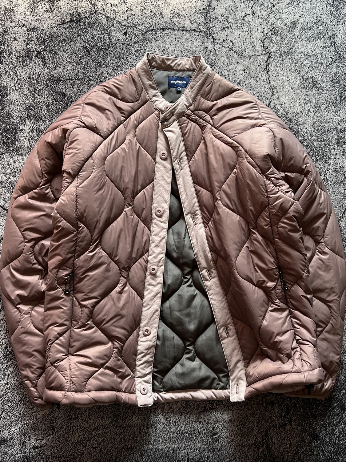 

ex Lightweight Cotton Jaet Autumn Winter Small Stand Collar Button ket Cardigan Warm Cotton Outerwear for Youth