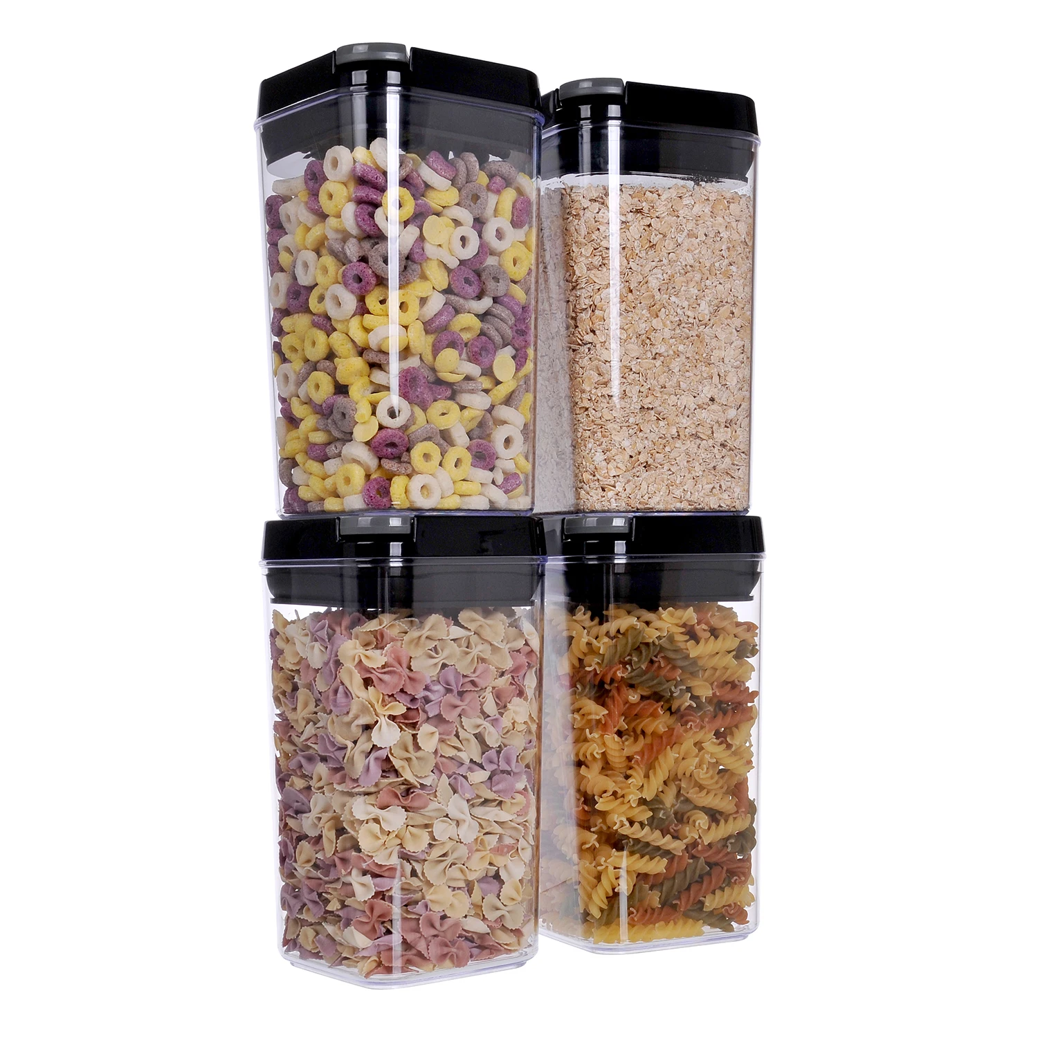 1.3L/43.95OZ PS Airtight Food Storage Container With Lid Crisper Cereal Box Multigrain Tins Snack Sugar Grains Kitchen Supplies