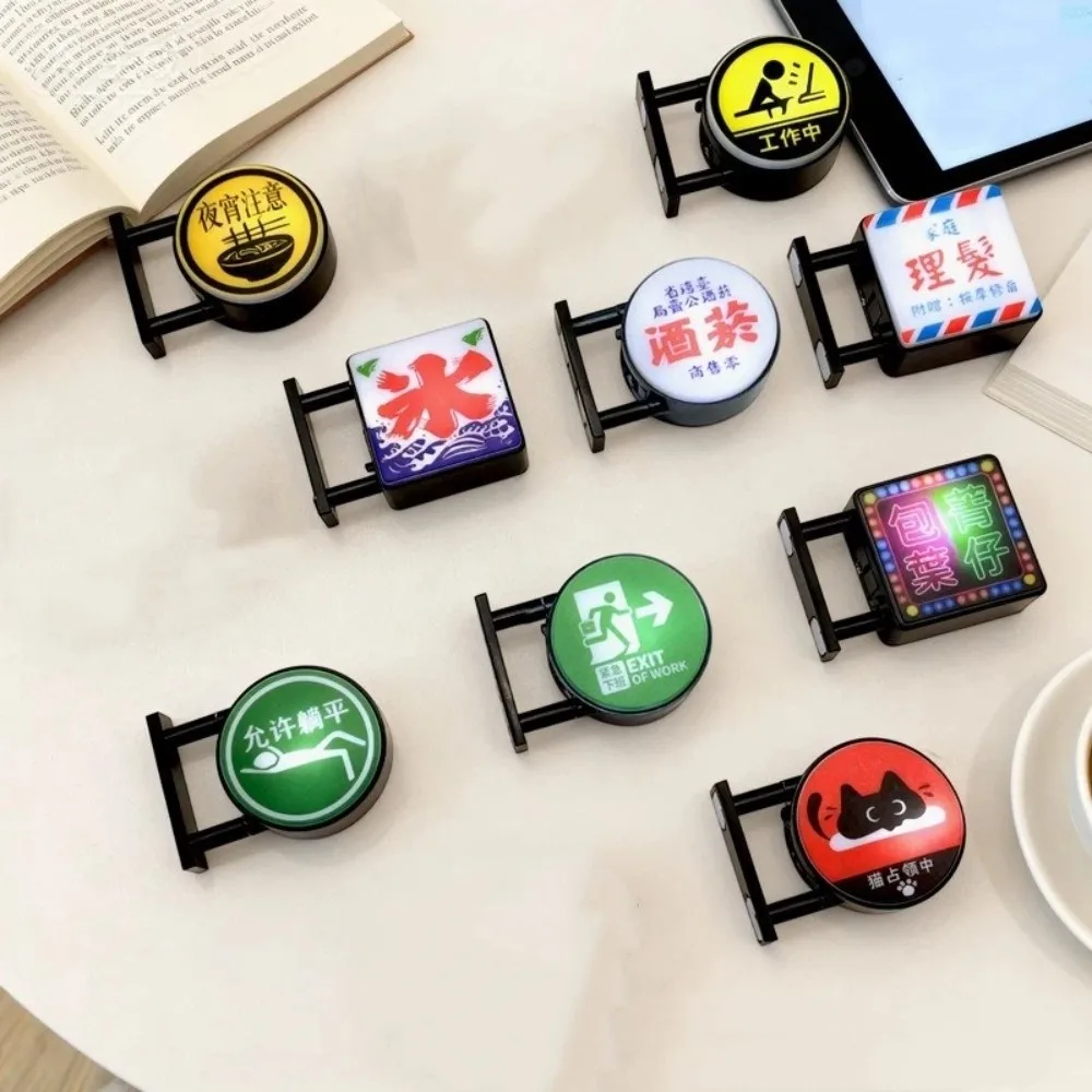 Plastic LED Light Refrigerator Magnet Novelty Energy Saving LED Fridge Magnet Light Sign Magnetic Base Mini Vintage
