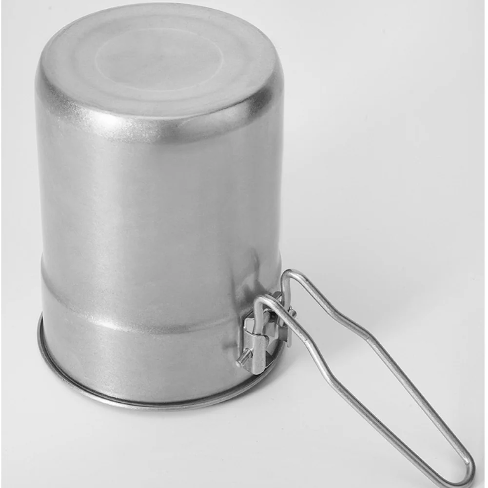 

Чайник-кружка из нержавеющей стали на 1 л с откидной ручкой и крышкой, легкий, подходит для походов и пикников