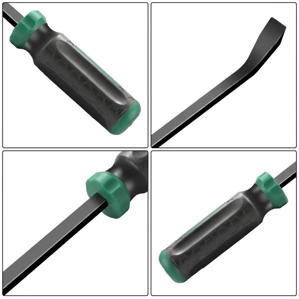 3 Pieces For Automotive Pry Bar Set Featuring 45 Degree Angled Tips and Strike Cap Handle for Efficient Torque and Nail Removal