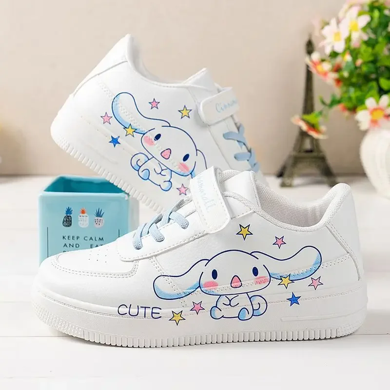 Sanrio Cinnamoroll Kuromi Kawaii Anime Casual Sneakers Girls Spring Cute My Melody Breathable Board Shoes Students Gift for Kids