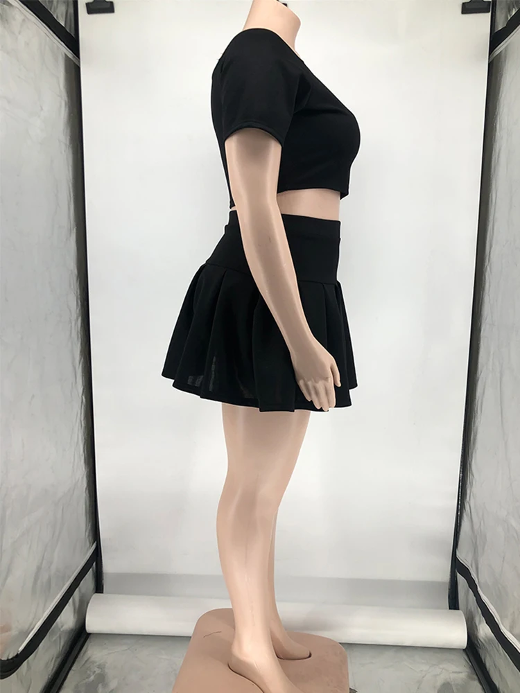 Plus Size Women Clothing Summer Sexy Outfits Off Shoulder Top and Mini Skirt Set Two Piece Set Wholesale Bulk Dropshipping