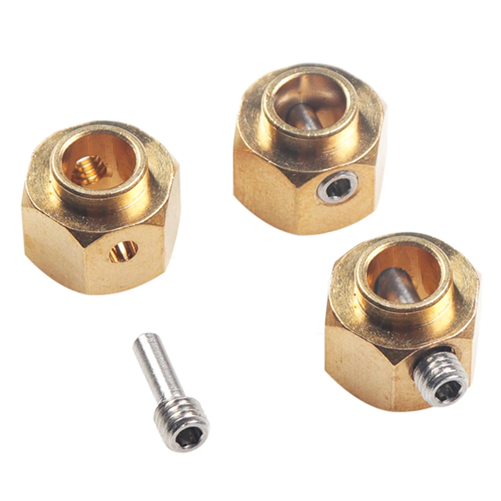 RCGOFOLLOW 6/8/10/11/12 MM Heavier Brass 12MM Wheel Hex Extended Adapter for RC Crawler Traxxas TRX4 TRX-4 1/10 RC Crawler Car