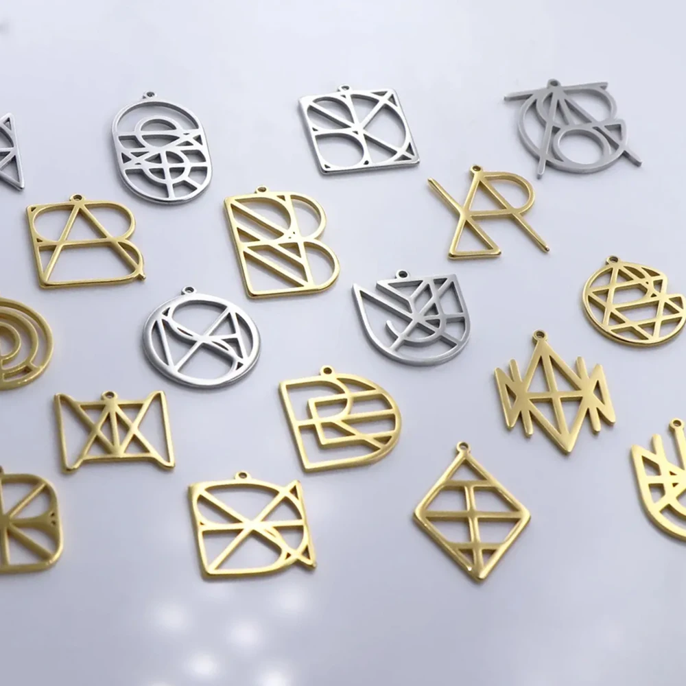 Sifisrri Personalized Custom Logo Name Necklace for Women Men Stainless Steel Monogram Handmade Pendant Birthday Jewelry Gift