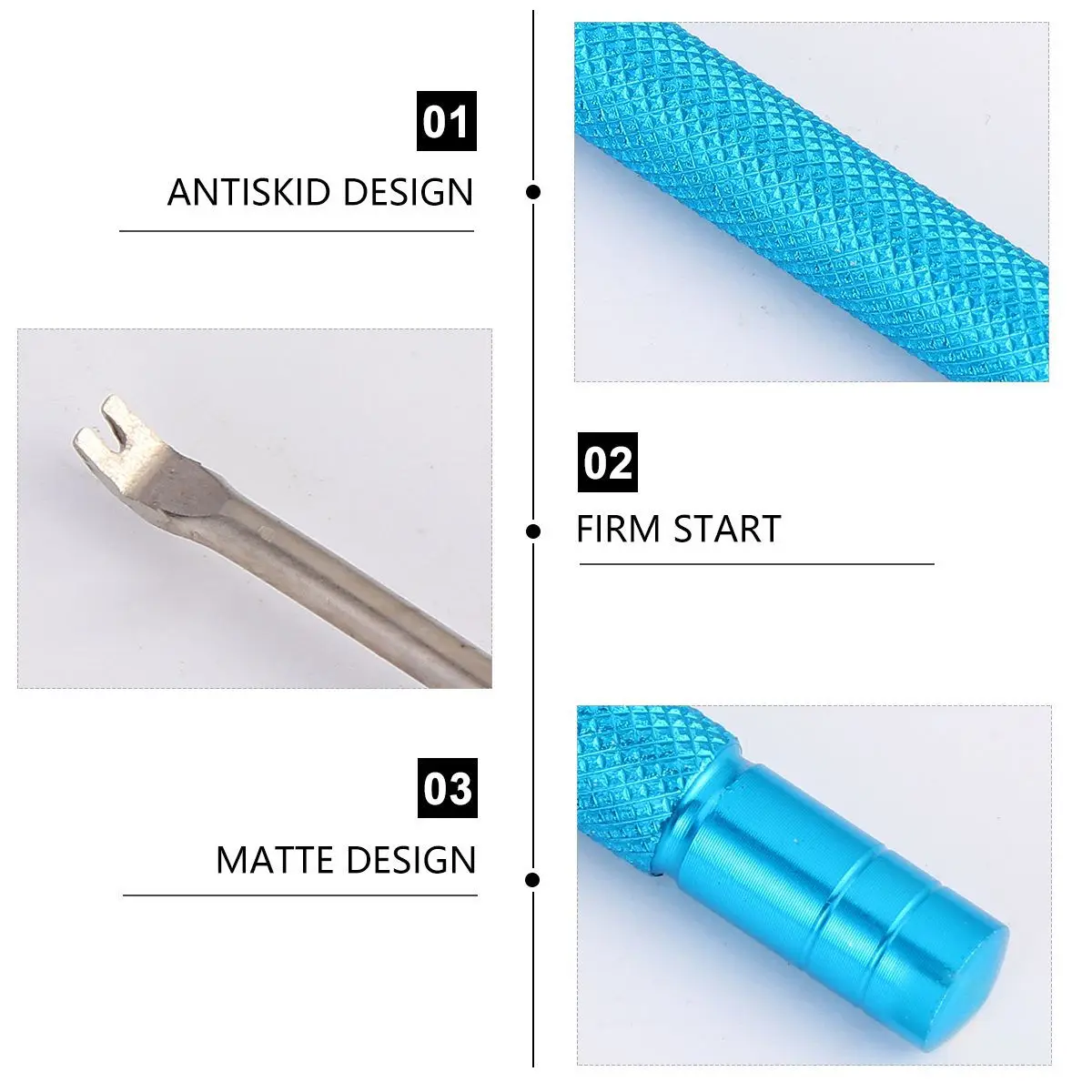 

2Pcs Watch Needle Tool Blue Metal Sturdy Trustworthy Spring Bar Remover Insertion Lightweight Portable Repair Accessory