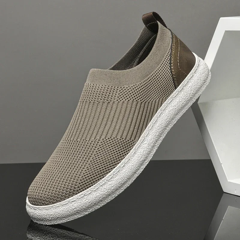 Modne nowe męskie buty Oxford z grubą podeszwą wysokie buty oddychające lekkie męskie buty na co dzień minimalistyczne