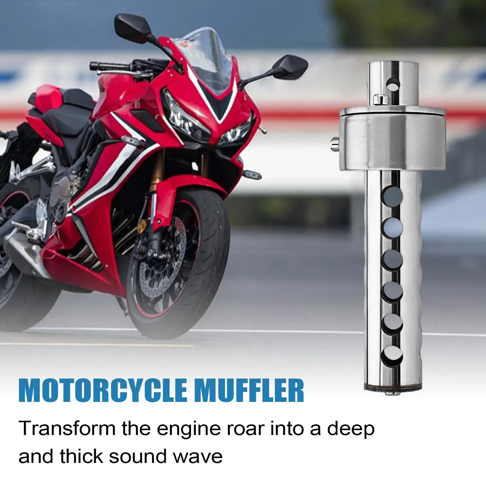 Slip On Muffler Stainless Steel Adjustable Modification Accessories Motorcycle Exhaust Muffler Insert For City Streets Forest