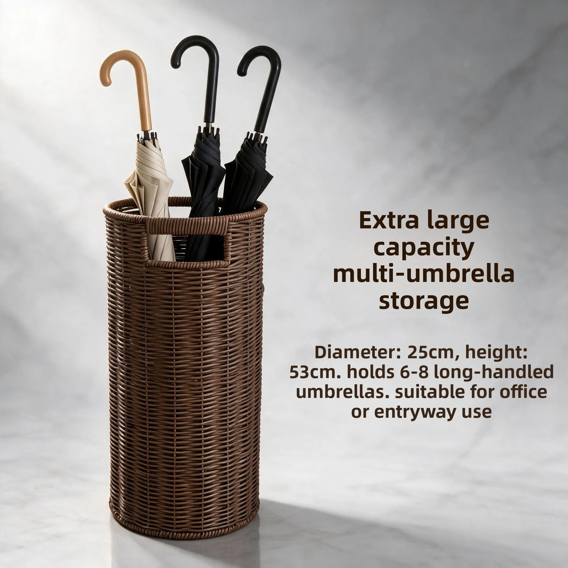 Height-up home storage storage basket umbrella bucket yoga mat bathroom dirty clothes sorting basket large capacity