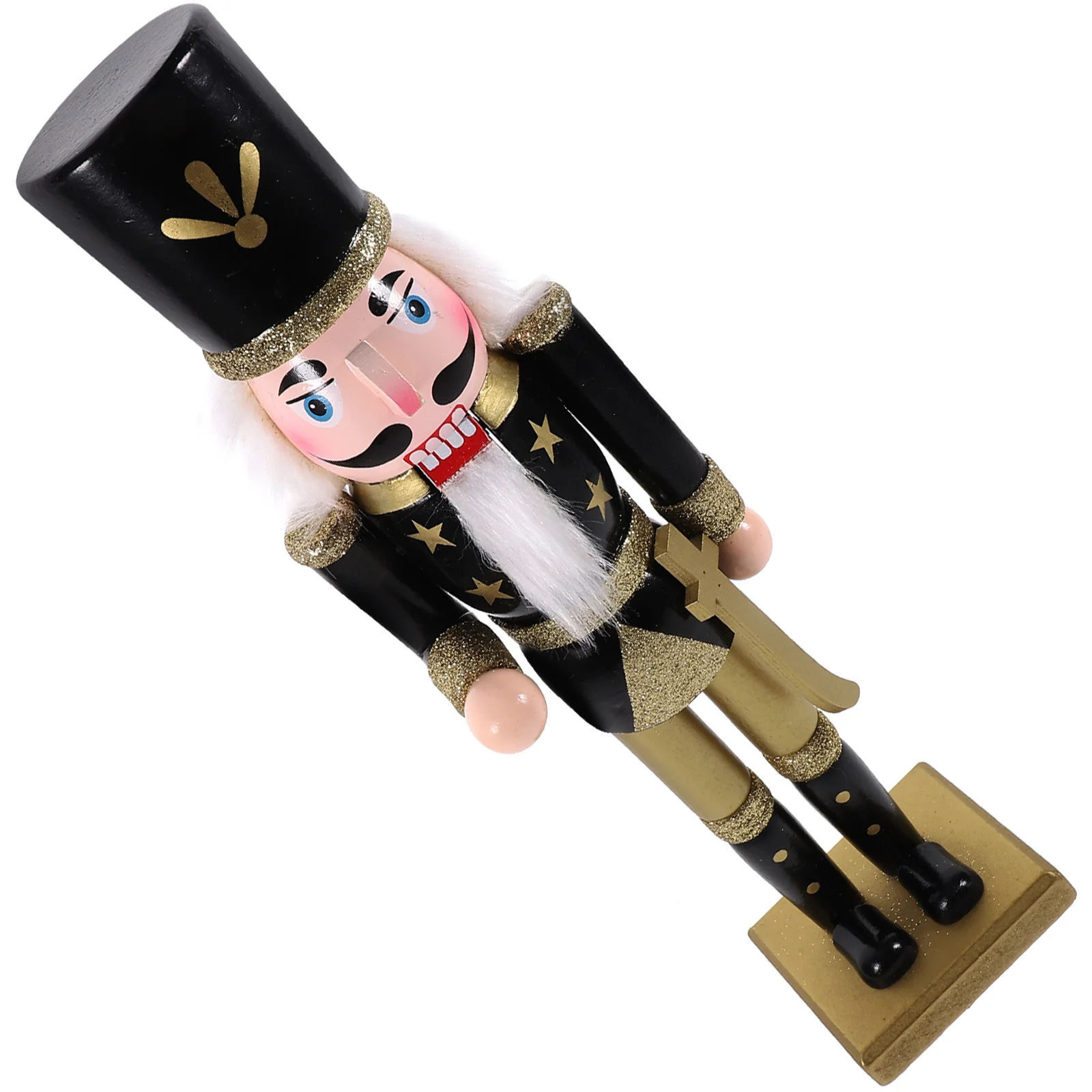

Christmas Nutcracker Figure Wooden Soldier Puppet Xmas Decoration for Tabletop Shelf Display Holiday Party Centerpiece Gift