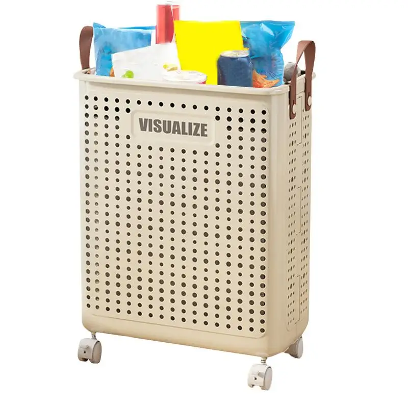 

Foldable Laundry Basket hamper with casters Large Capacity Yoga Mat Storage Basket Foldable Waterproof Dirty Clothes Storage Bag