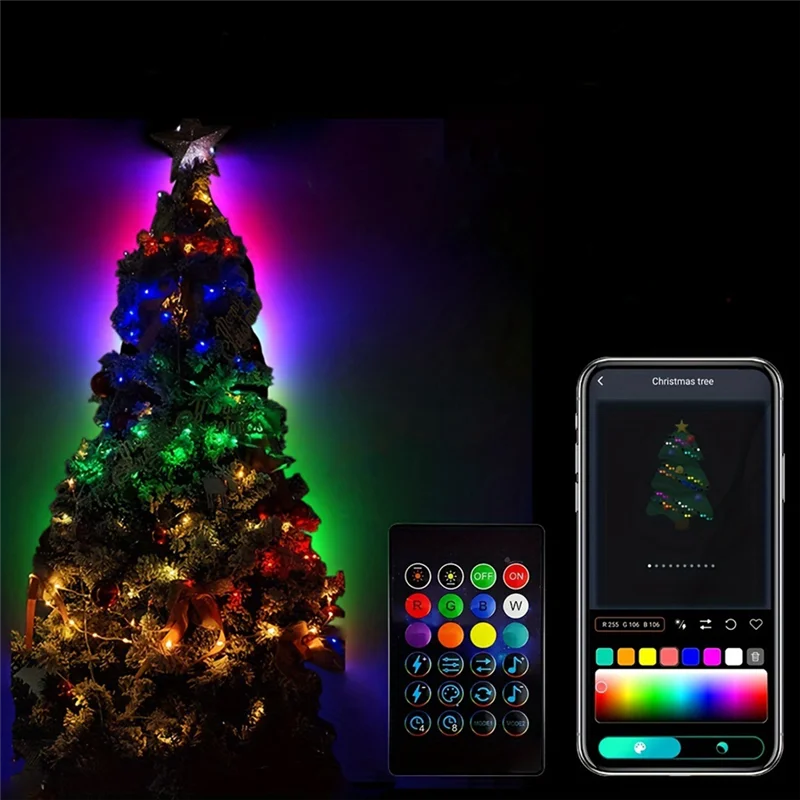 A45U 1Set Tuya Bluetooth LED String Lights Intelligent Point Control Waterproof Ambient Lights LED String Lights