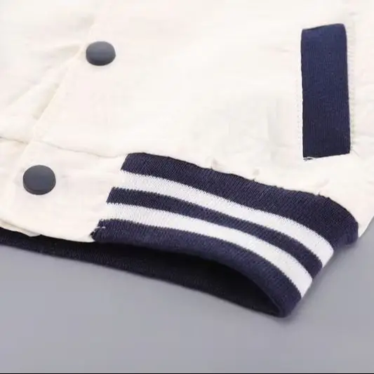Niedliches Panda-Cardigan-Baseball-Jacken-Set, 3-teilig, für Babys, Jungen, Baumwoll-Langarm-T-Shirt, Hose, Herbst-Winter-Outfit, 80–120 cm. – Detail 4