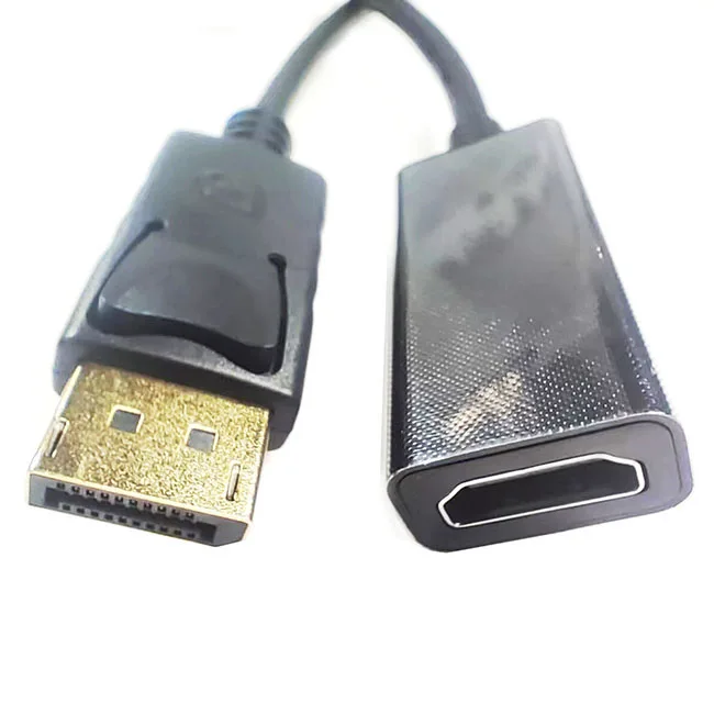 DP macho para fêmea HDMI cabo adaptador, fábrica Video Audio, UHD, 8K, inteligente