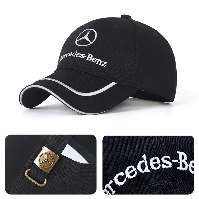 For Mercedes Benz AMG Car Emblem Embroidery Snapback Baseball Cap Spring And Autumn Outdoor Adjustable Casual Hats Sunscreen Hat