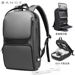 Bange Genuine Multifunction Space Men's Backpacks Teenage long haul Travel bag with USB interface 15.6 Laptop bag Waterproof