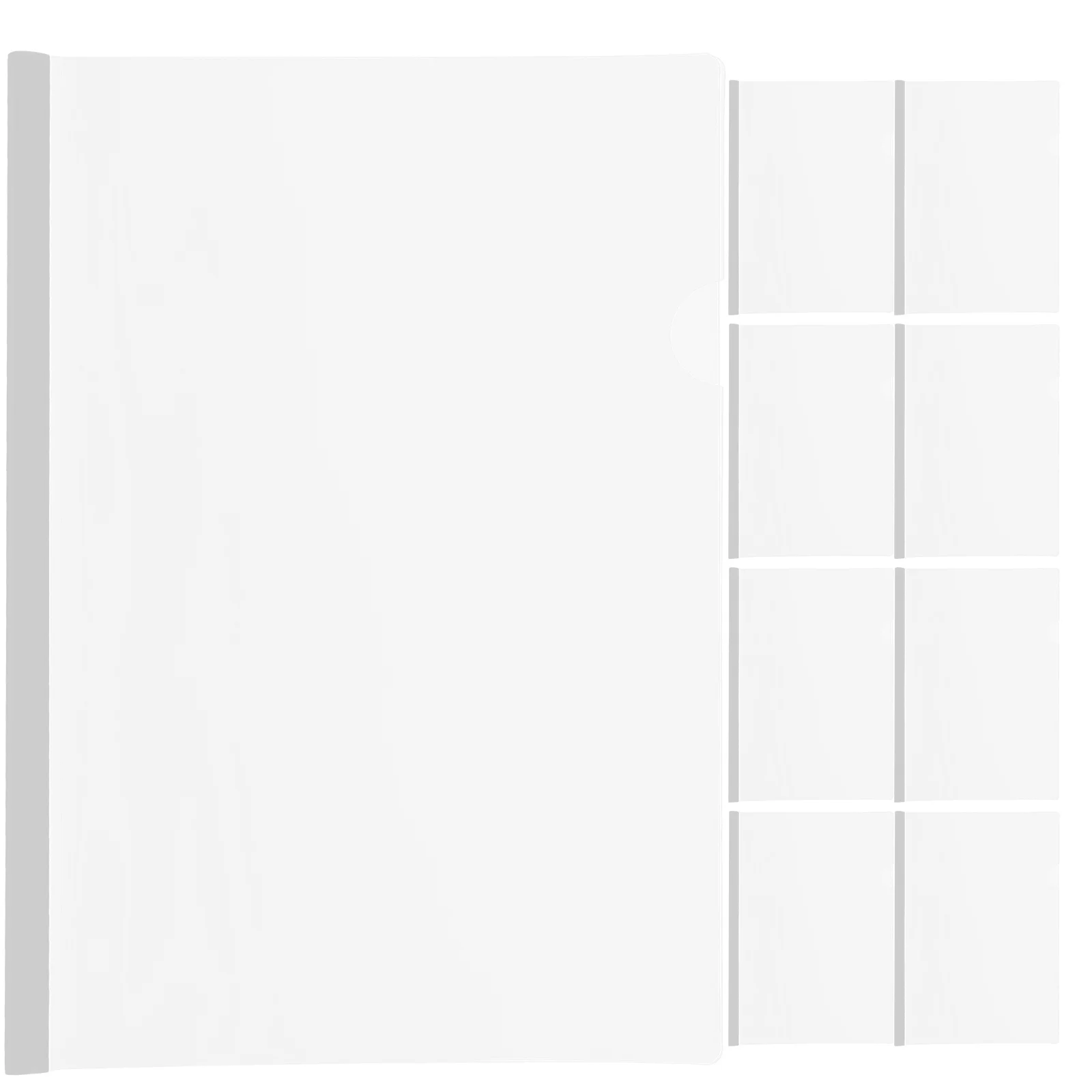 

10Pcs File Organizer Folder Sliding Bar Document Holder for Business School Clear Report Covers Resume Presentation Binder