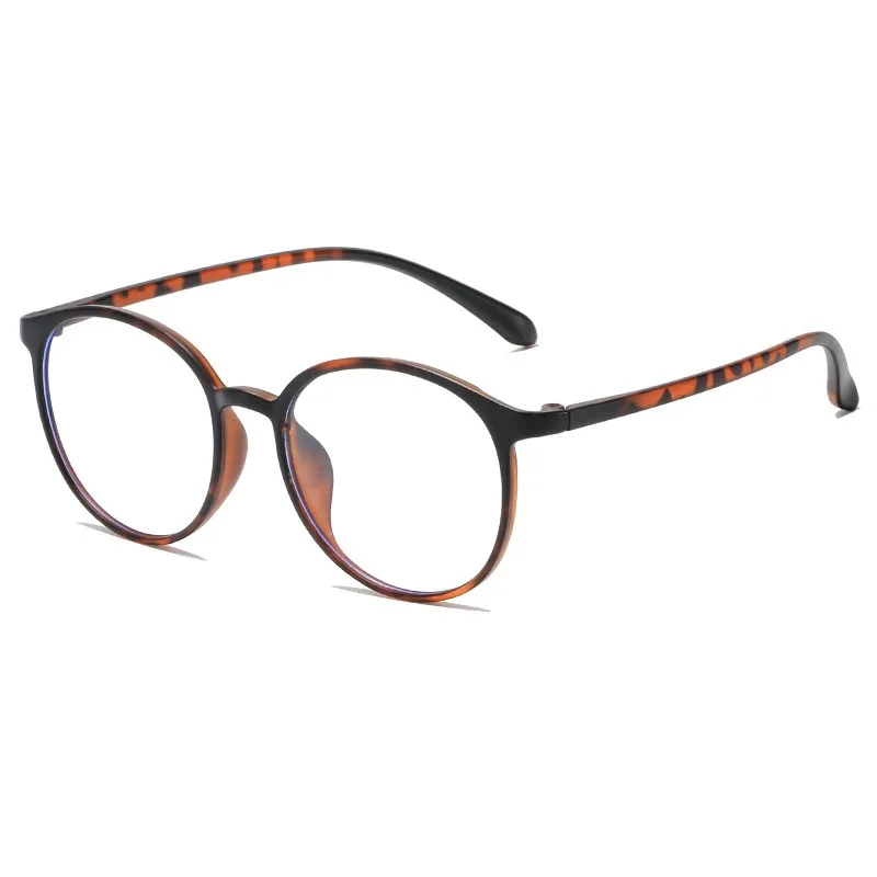 New Anti-blue Light Flat Glasses Vintage Round Thin Frame Glasses Women Man Flat Glasses Can Be Matched with Myopia Glass