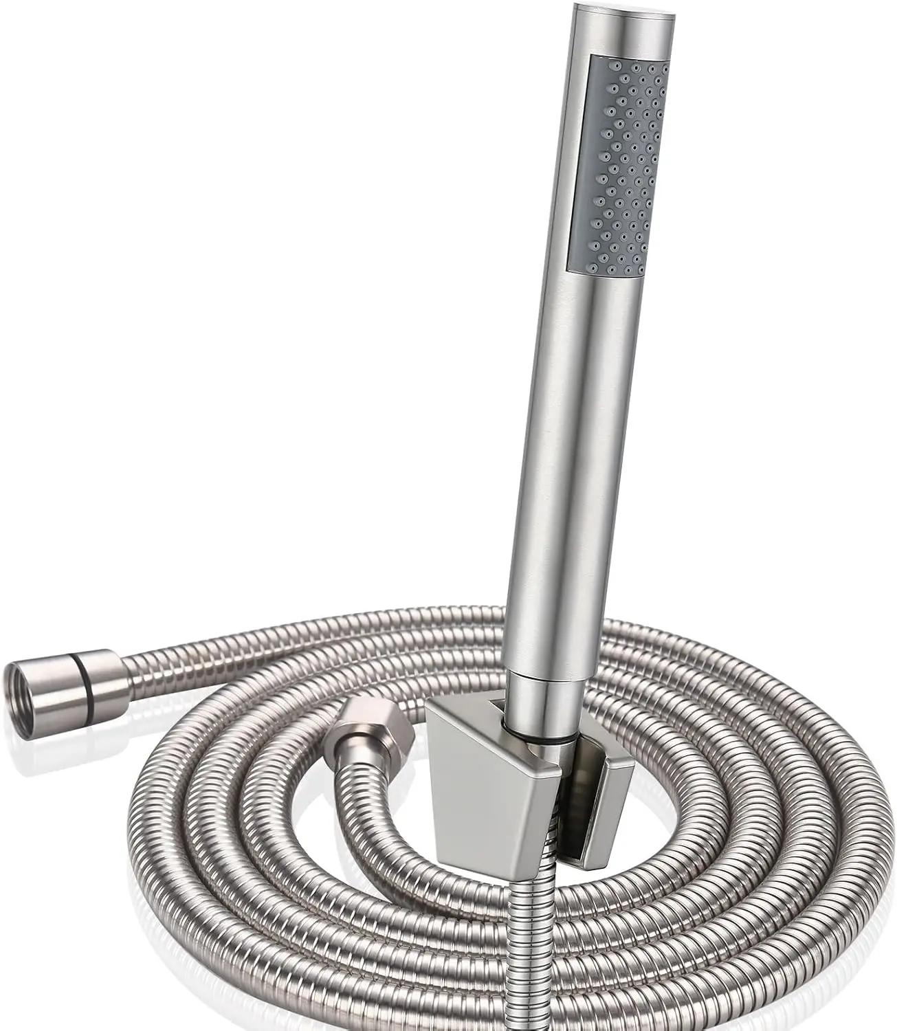 

Handheld Shower Head with Long Hose, High Pressure RV Shower Wand for Dogs, Brushed Nickel