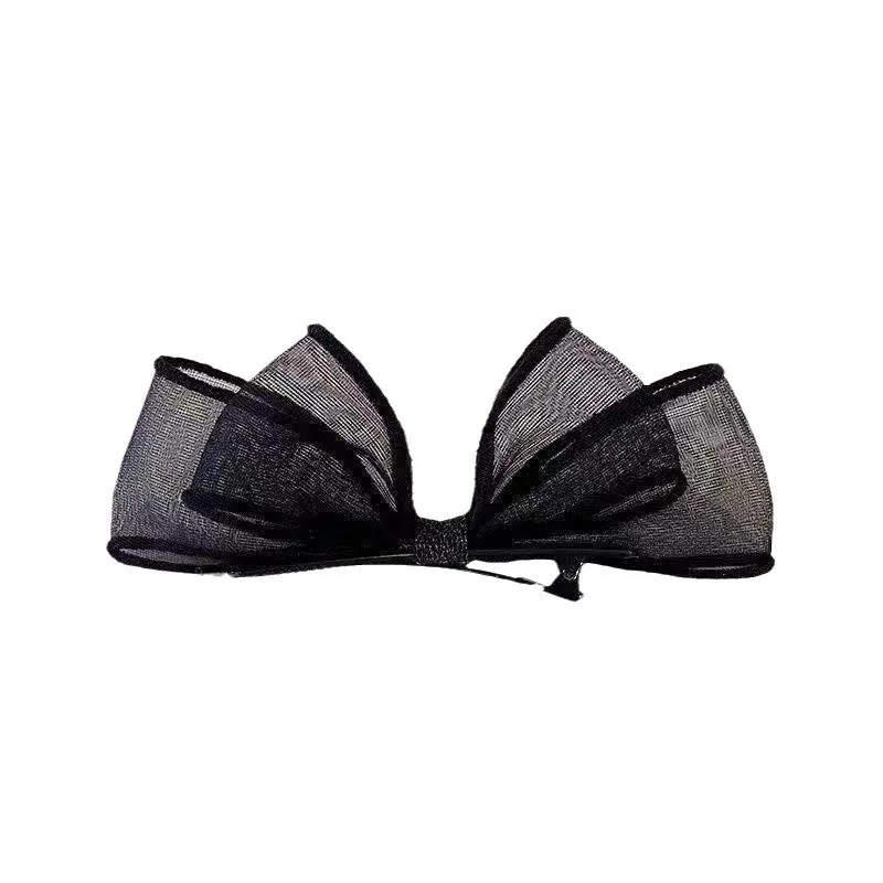 Trendige Strass-Haarklammer Elegante Schleifenknoten-Gaze-Haarspange Koreanischer Stil Schleifen-Haarklammer Exquisites Haar-Deko-Accessoire – Detail 15
