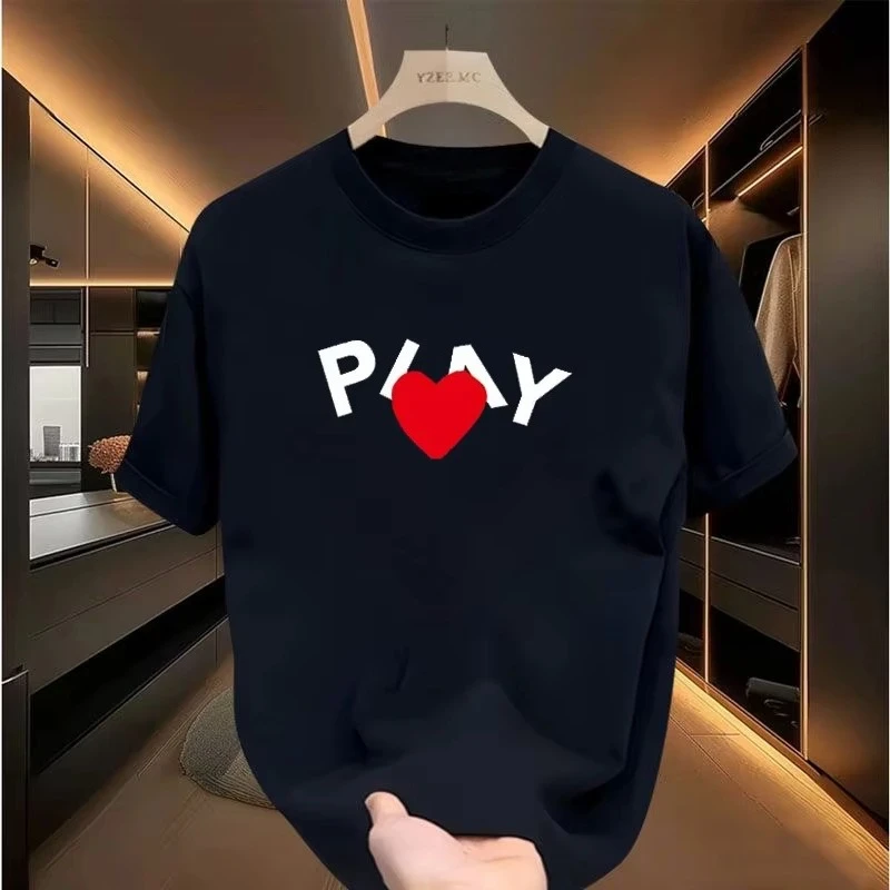 

25. Новая хлопковая футболка с принтом LOVE, мужская дизайнерская футболка с короткими рукавами для мальчиков, летний топ, модная повседневная роскошная футболка с круглым воротником