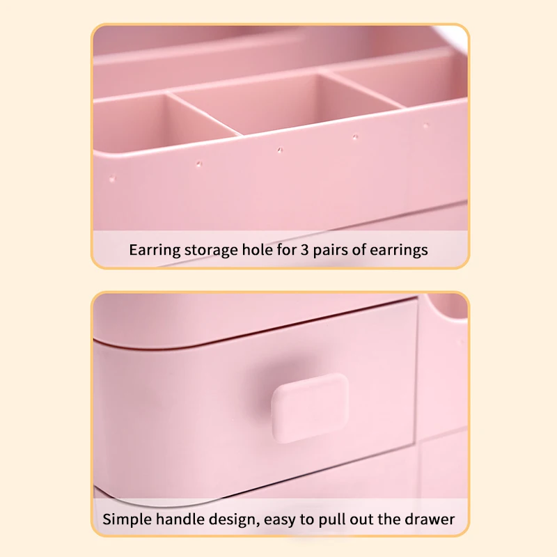 Large Capacity Cosmetic Storage Box Makeup Drawer Organizer Jewelry Nail Polish Makeup Container Desktop Sundries Storage Box