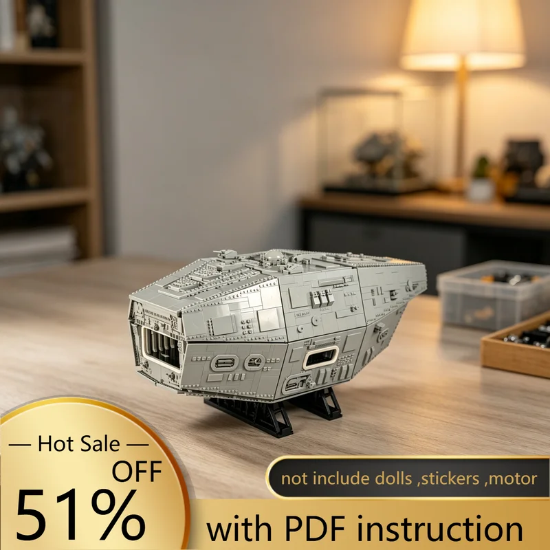 14246PCS MOC Escort Carrier Space Vessel Model Building Blocks DIY Assembly Gifts for Adults Collection Desktop