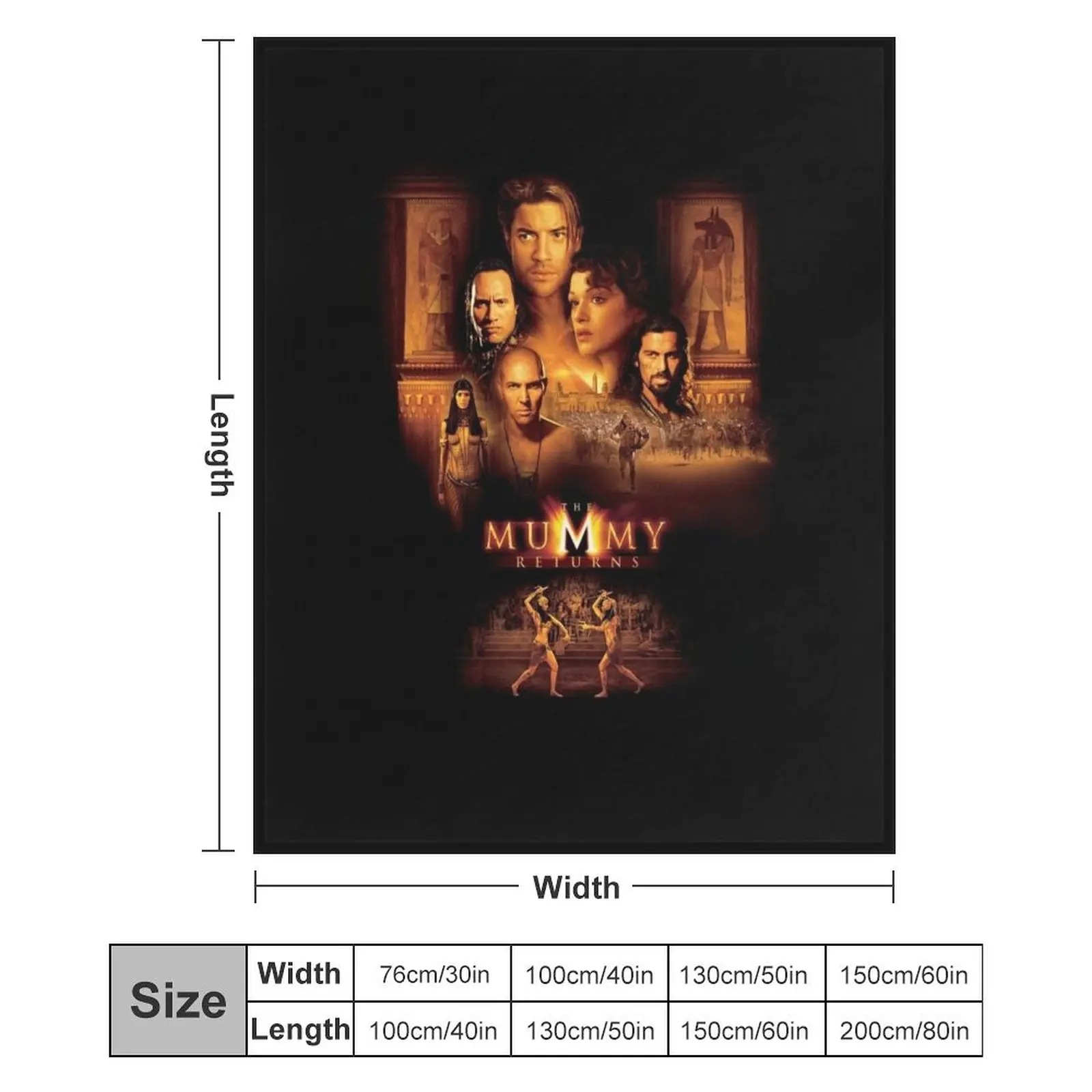 Copia de Key Art of The MUMMY RETURNS (2001) رمي بطانية Beautifuls للأطفال بطانيات رقيقة كبيرة جدًا