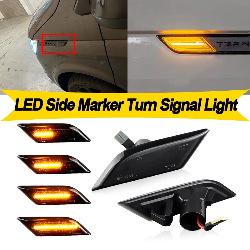 

2 шт. динамические светодиодные боковые габаритные фонари указатели поворота для VW Transporter T6 2020 2021 2022 2023-UP OEM: 7LA949101