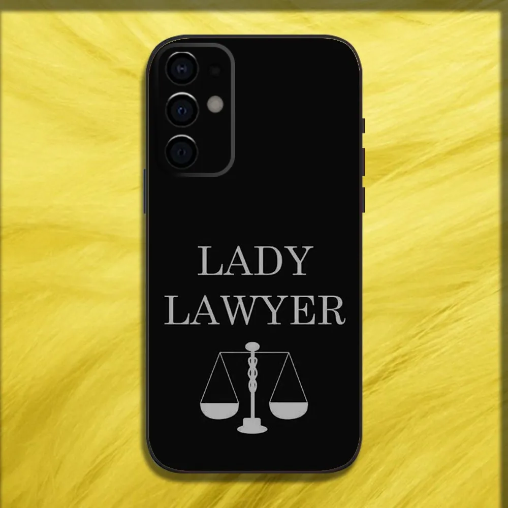 Law Judge Justice Lawyer Phone Case For Samsung S24,S21,S22,S23,S30,Ultra,S20,Plus,Fe,Lite,Note,10,9,5G Black Soft Cover