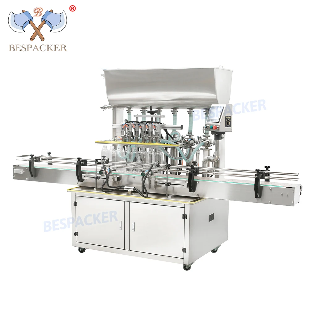 GT6T Pneumatic Linear 6 Heads Hot Sale Automatic Drinking Filling And Sealing Machine