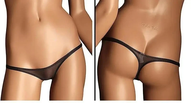 Thin Single Layer Women Low Rise G-string, Stretch Ice Silk Sexy Mini T-back Panties, High Waist Skin-friendly Ladies Underpants