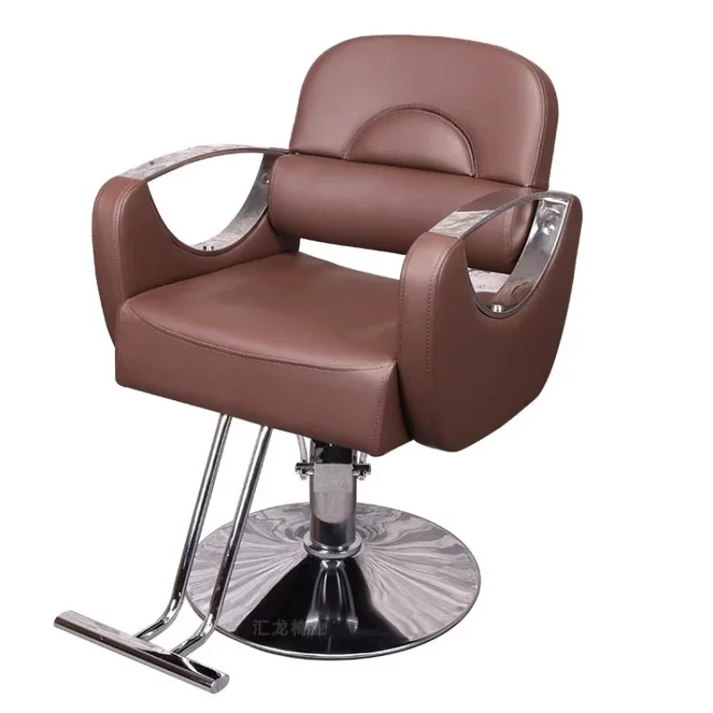 كرسي حلاق كلاسيكي متعدد الاستخدامات مبطن يدعم كرسي صالون تصفيف الشعر استوديو تجميل متجر ارتفاع كرسي أثاث الصالون