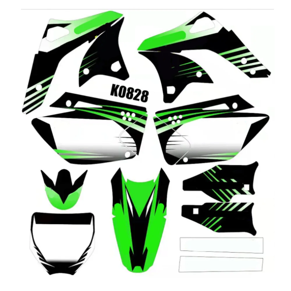 Custom number name motorcycle KX 450F Graphics Backgrounds Stickers Decals for Kawasaki KX450F KXF 450 KXF450 2006 2007 2008