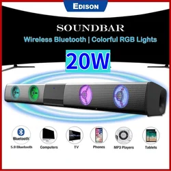 BS28E TV Wireless Bluetooth Subwoofer 3D Stereo Surround Soundbar Home Theater Audio Speaker FM Reception Suitable for Computers
