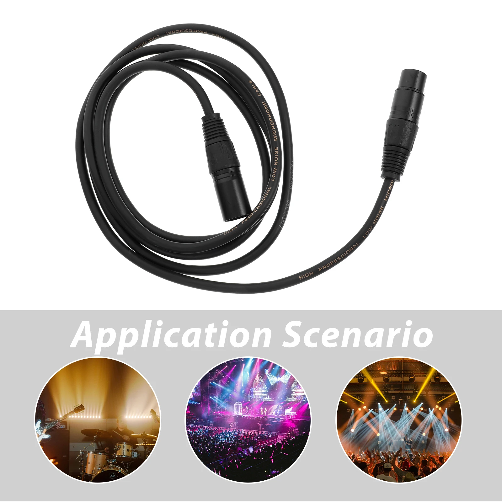 

10Pcs 2M Sound Cable Dmx 3-Pin with Braided Shield Stage Lighting Connector for Moving Head Light Par Can Dj Applications