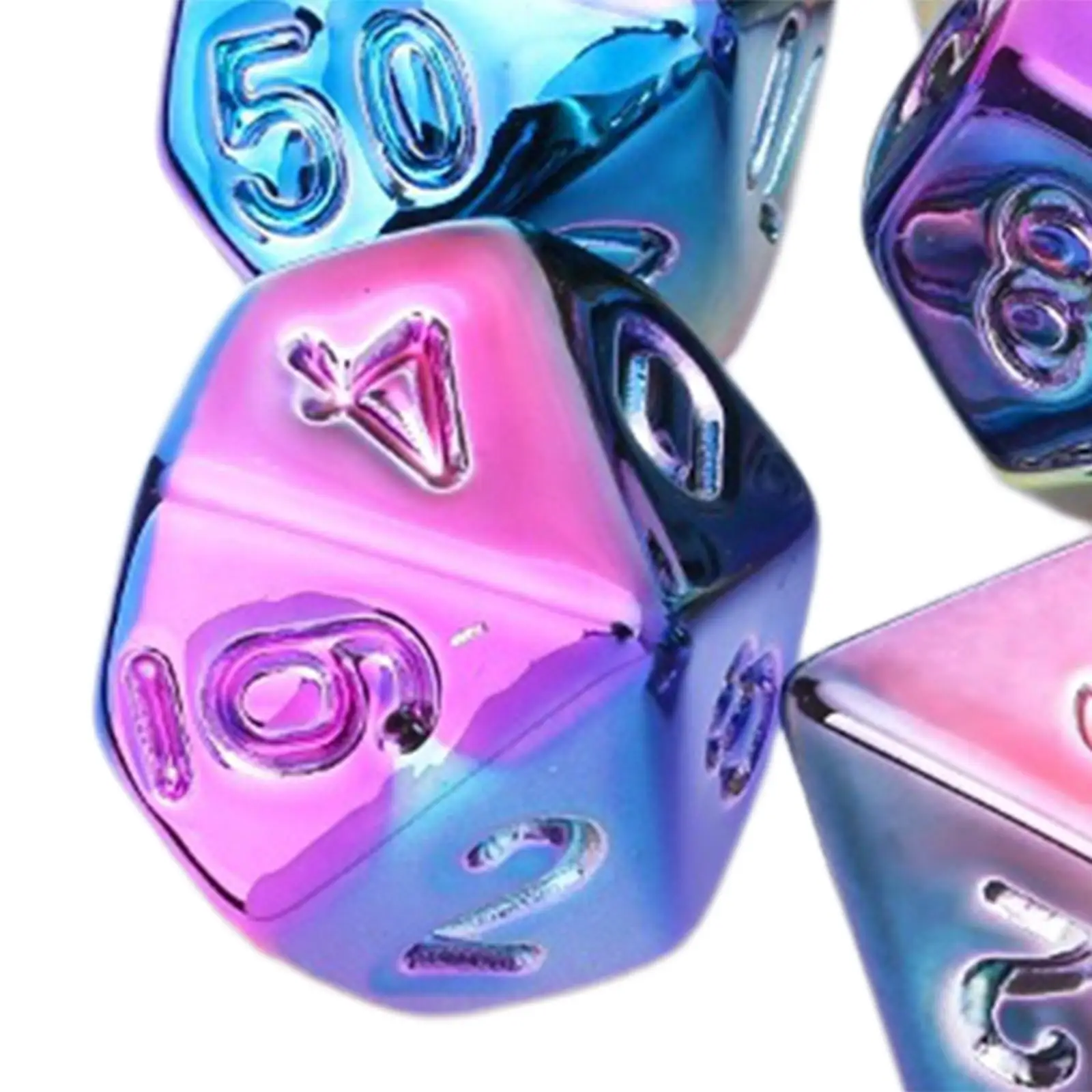 

7 Pieces Acrylic Polyhedral Dices Lightwheigt Dice Games Table Game