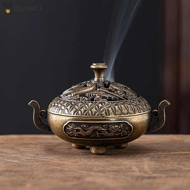 Home Fragrance Miniso - 1Pcs Chinese Antique Incense Burner Hollow
